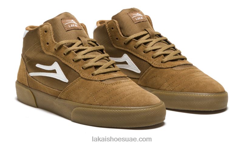 Lakai 0LF8J111كامبريدج ميد جلد الغزال التبغ