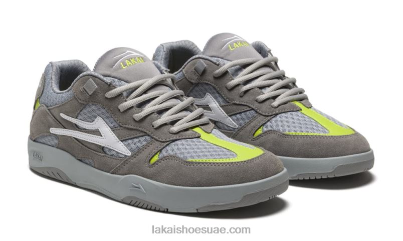 Lakai 0LF8J113ايفو 2.0 xlk رمادي / ليموني من جلد الغزال