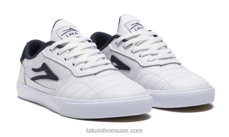 Lakai 0LF8J120أطفال كامبريدج جلد أبيض / كحلي
