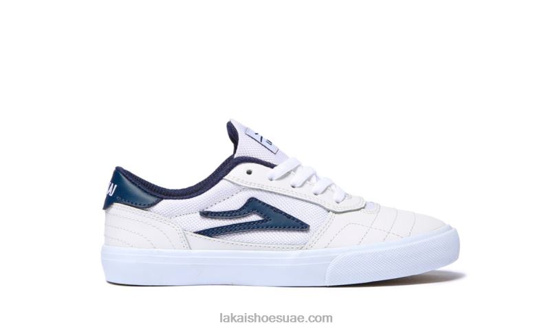 Lakai 0LF8J176حذاء كامبردج جلدي للأطفال أبيض