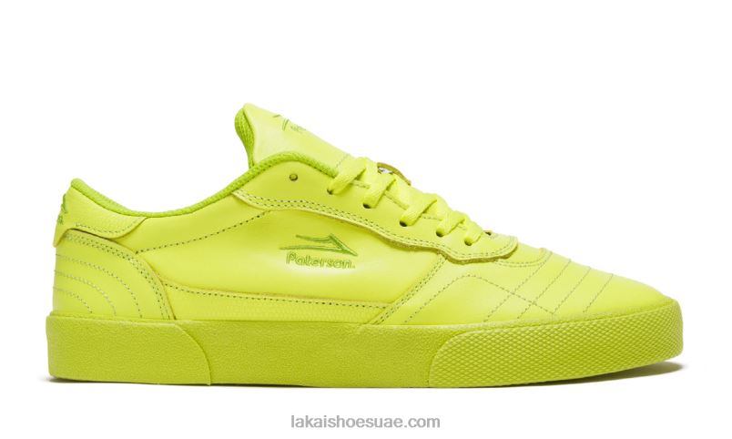 Lakai 0LF8J196حذاء باترسون كامبردج للتزلج من الجلد اللايم أصفر