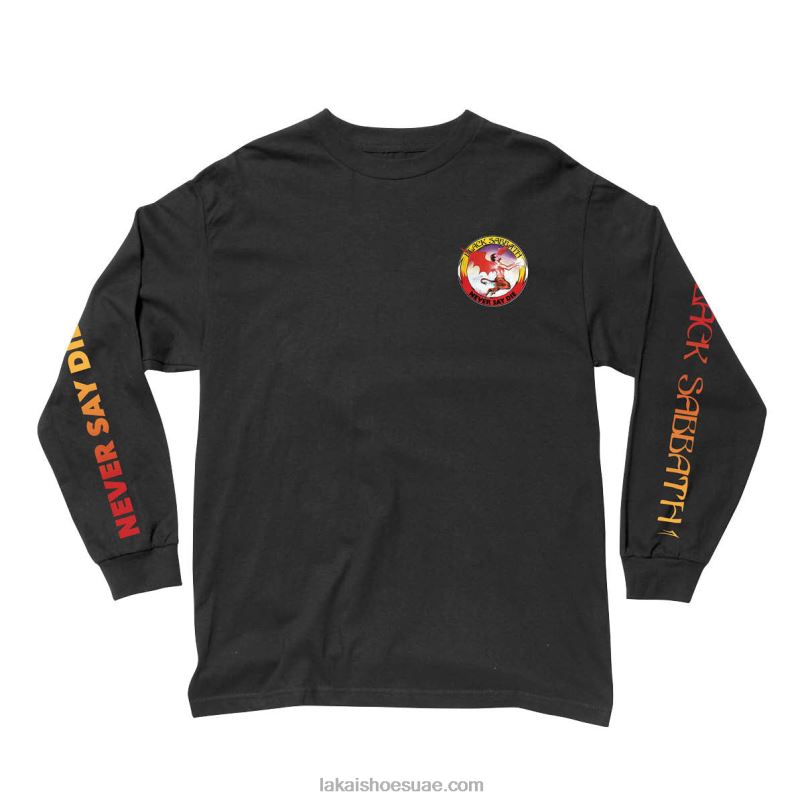 Lakai 0LF8J348السبت لا يقول ابدا يموت ls tee أسود