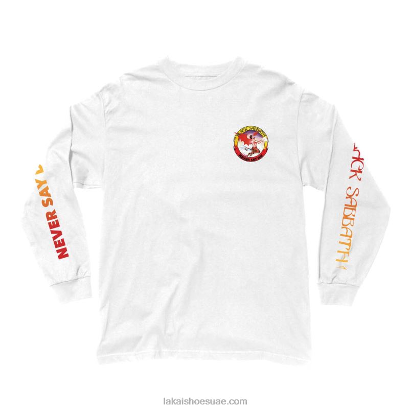 Lakai 0LF8J349السبت لا يقول ابدا يموت ls tee أبيض