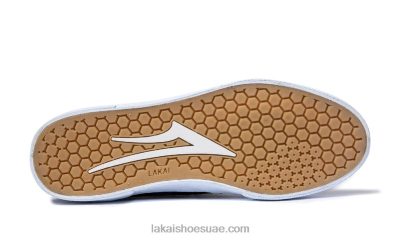 Lakai 0LF8J62كامبريدج أسود / أبيض من جلد الغزال