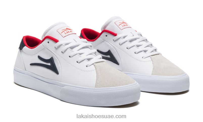 Lakai 0LF8J103فلاكو 2 جلد أبيض / كحلي