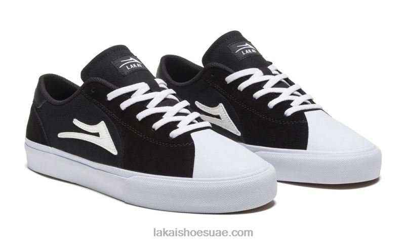 Lakai 0LF8J104فلاكو 2 أسود / أبيض من جلد الغزال