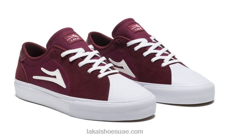 Lakai 0LF8J105فلاكو 2 بورجوندي / جلد الغزال الأبيض