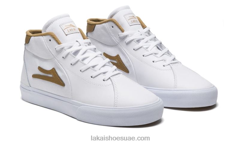 Lakai 0LF8J28فلاكو 2 ميد جلد أبيض / تبغ